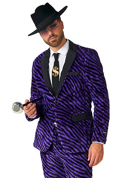 SuitMeister Purple Pimp Faux Fur Party Suit - maskworld.com