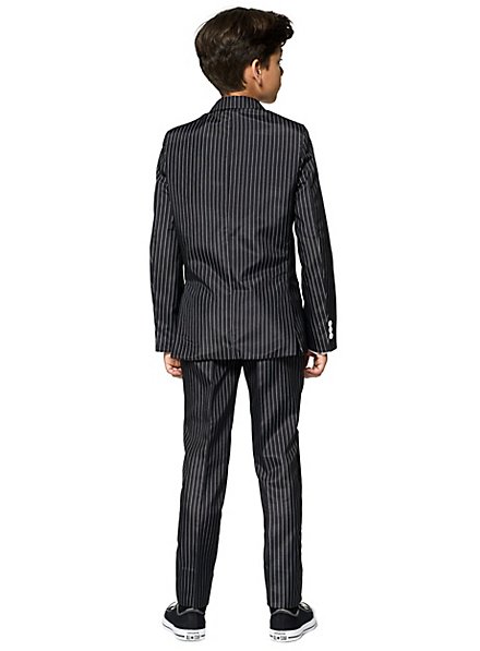 Cravatta Bambino Costume Gangster Anni '20 Per Bambini - Completo Giacca E Pantaloni Gessati Mitragliatrice Giocattolo - Foto 7