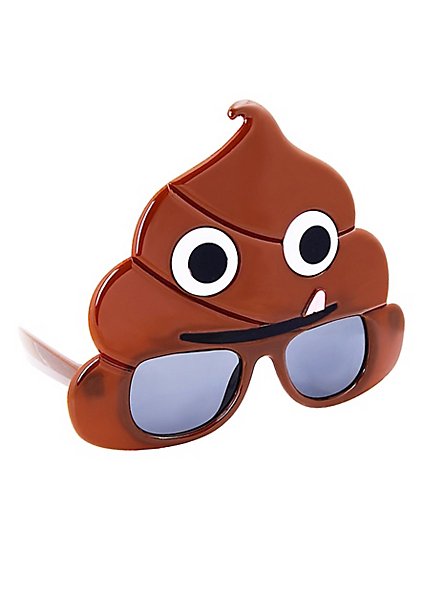 Sun-Staches Poop Emoticon Partybrille