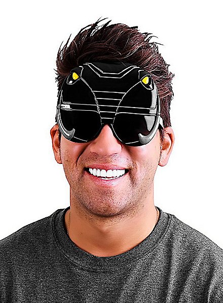 Sun-Staches Schwarzer Power Ranger Partybrille