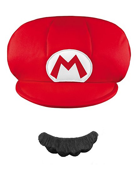 Super Mario cap & beard set for children