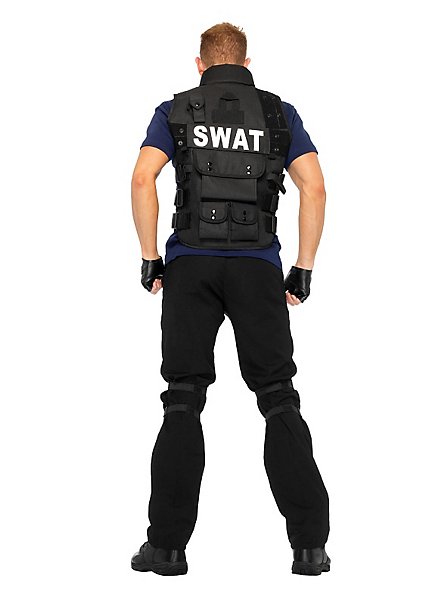 Kostüm, Kugelsichere Weste, Gürtel mit Halfte - Kostüm Agent S.W.A.T