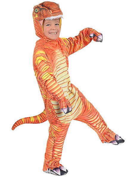 T-Rex orange Dinokostüm für Kinder