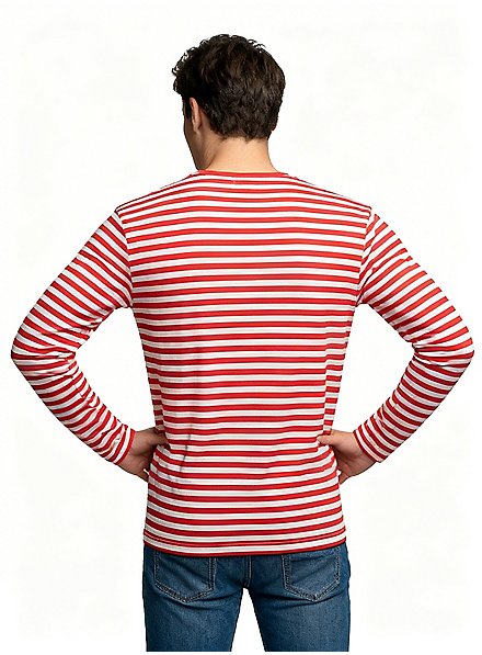 T-shirt ajusté décolleté et manches longues | Rouge | Tommy Hilfiger