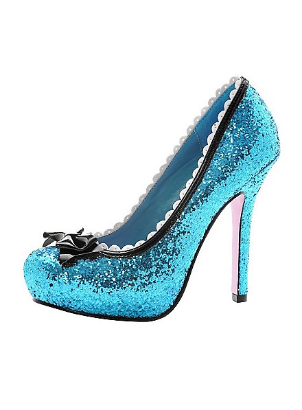 Tacchi alti glitterati blu
