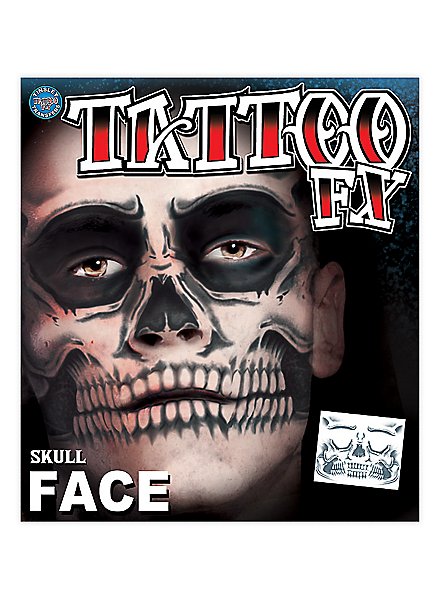 Tatuaje Adhesivo Facial De Calavera