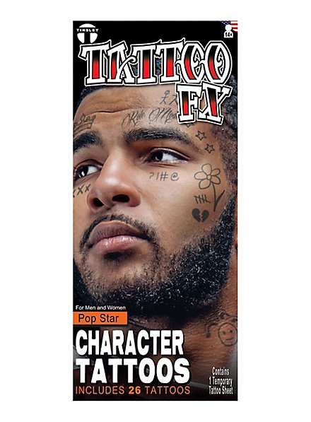 Tatuajes Adhesivos De Estrella Del Pop