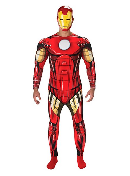 New Iron Man Costume Shirt & Mask Adult Men’s XL Marvel Avengers Age Of Ultron 