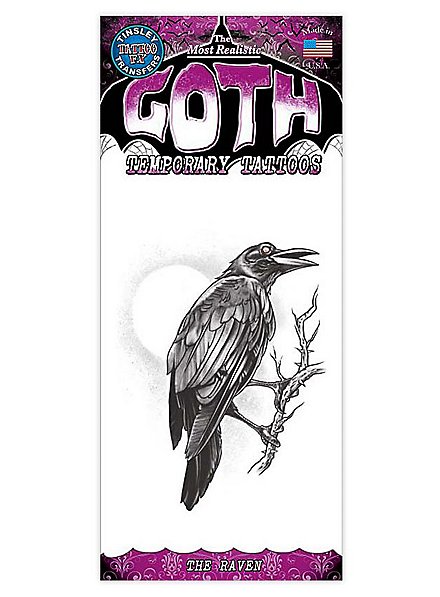The Raven Gothic Temporary Tattoo