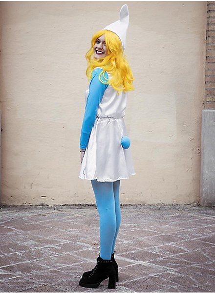 Smurfs Smurfette Fancy-Dress Costume Girls With Hat For Children, Size...