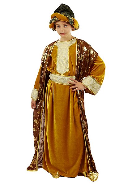 Three Kings Melchior nativity play costume for children maskworld