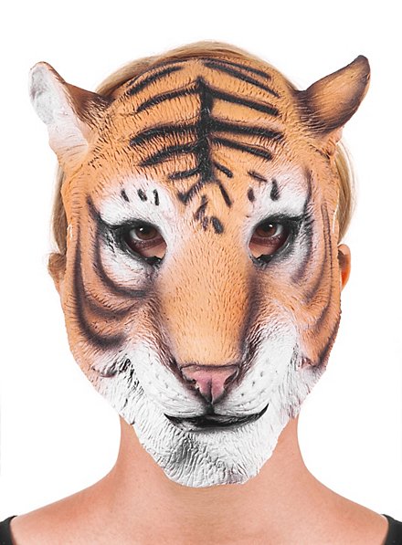 Tiger Halbmaske aus Latex
