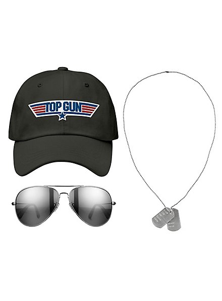 Top Gun accessoire set met pet, pilotenbril & dog tag