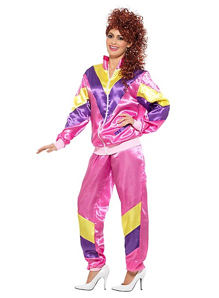 Tuta da ginnastica anni '80 rosa-viola