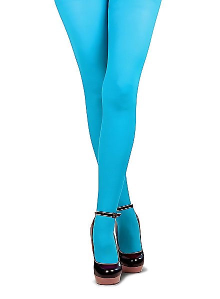 Uigennemsigtige strømpebukser i turkis