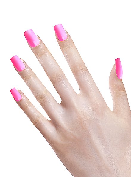 Uñas Postizas Ombré Rosa Neón