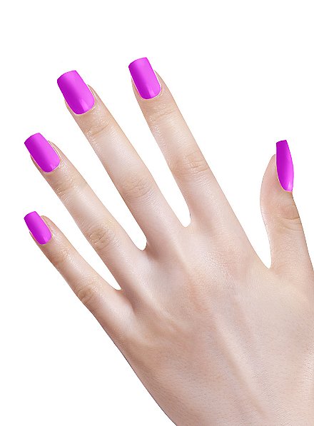 Uñas Postizas Ombré Violeta Neón
