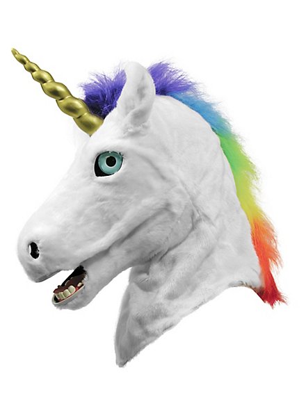 Unicorn mask with movable mouth