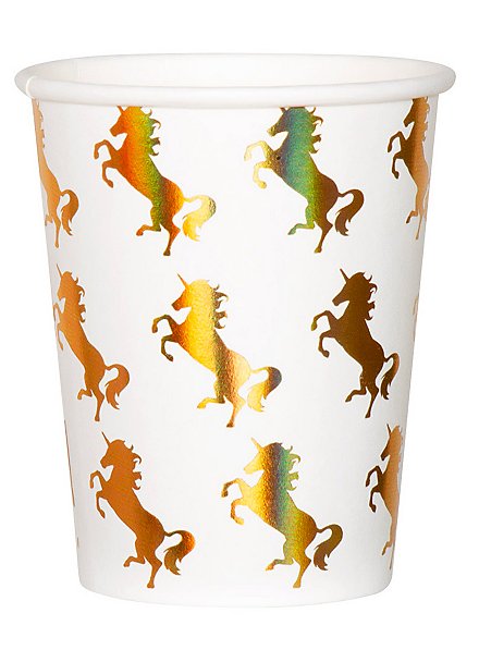 Unicorn paper cup 6 pieces - maskworld.com
