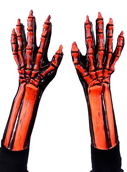UV Knochenhände orange