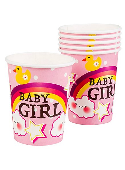 Vasos De Papel Baby Girl 6 Piezas
