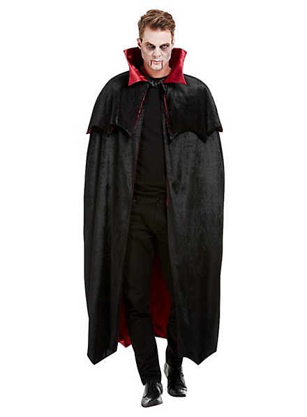 Velour vampire cape black-red - maskworld.com