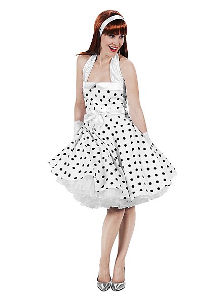 Vestido Rockabilly Blanco Y Negro