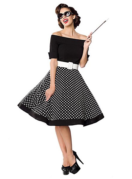 Vintage Swing-Kjole Off-Shoulder