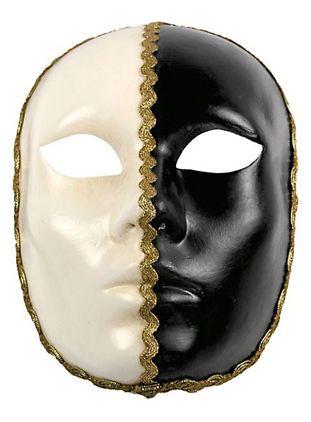 Volto 1/2 bianco 1/2 nero - Venetian Mask