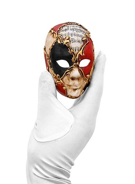 Volto mini scacchi colore musica Maschera veneziana in miniatura
