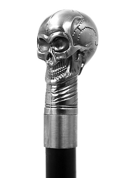 Wandelstok Metalen Schedel