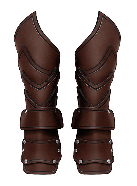 Warlord Vambraces with Hand Guard brown 