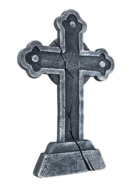 Weathered cross gravestone