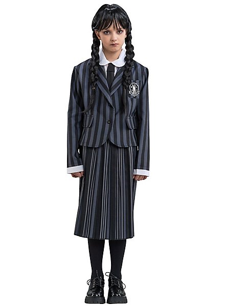 Wednesday school uniform black and gray for girls - maskworld.com