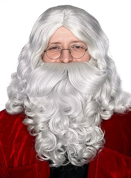 Weihnachtsmannbart & Perücke Deluxe