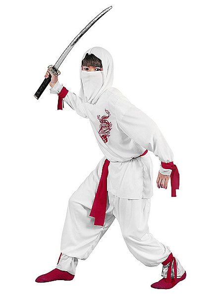 Weißer Ninja Kinderkostüm