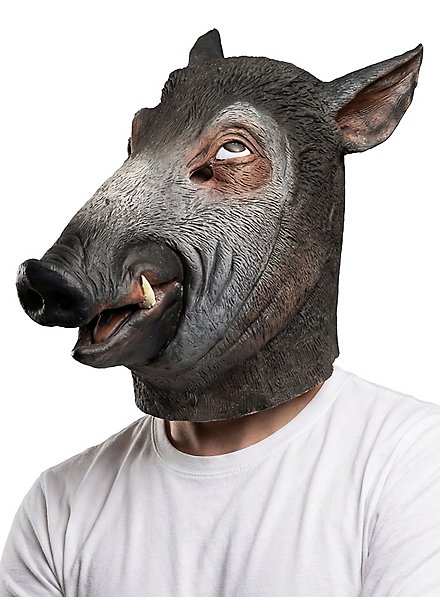 Wildschwein Maske aus Latex