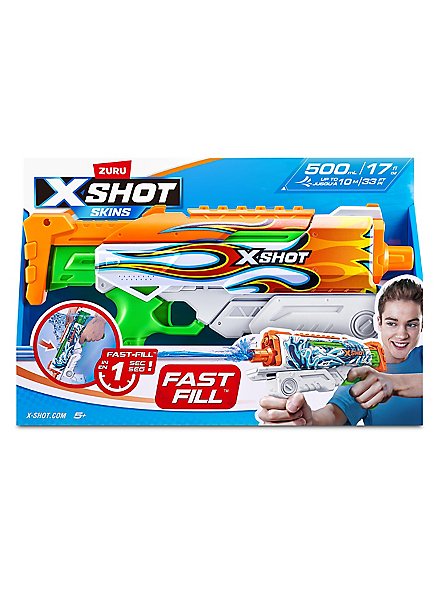 XSHOT Water Fast-Fill Skins Hyperload Blazer - Pistolet à Eau 0,5L Technologie Remplissage Rapide Pistolet Eau 500 Ml Portée 10m XSHOT Water Fast-Fill Skins Hyperload Blazer - Pistolet à Eau 0,5L Technologie Remplissage Rapide Pistolet Eau 500 Ml Portée 10m