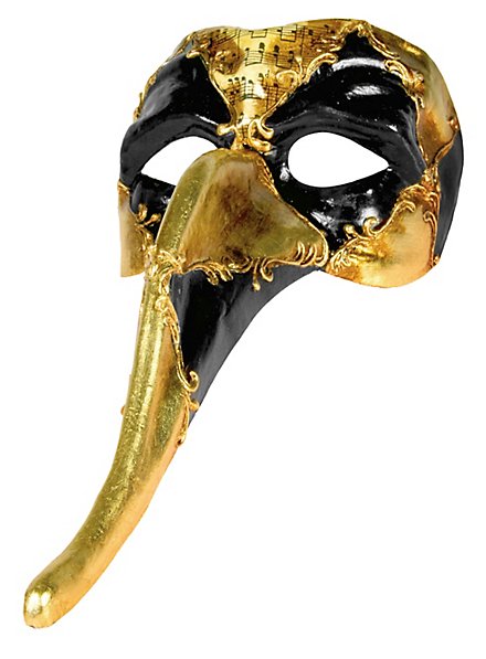 Zanni occhi cuoio musica - Venezianische Maske