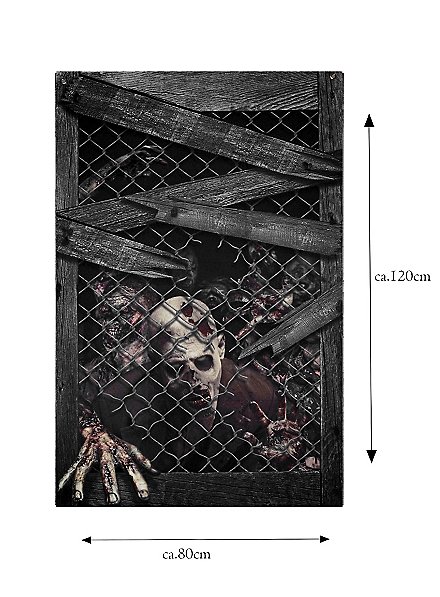 Zombie Invasion Halloween Vinduespynt