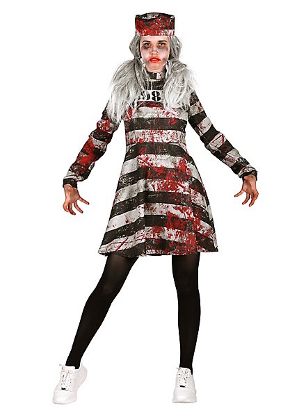 Zombie prisoner costume for ladies