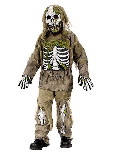 Zombie Untoter Skelett Junge Mädchen Kostüm Halloween Karneval Day of the Dead
