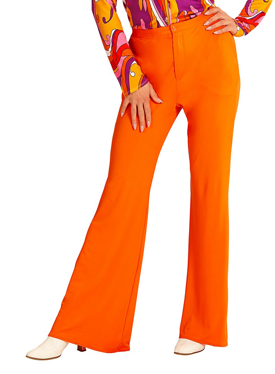 black and orange trousers