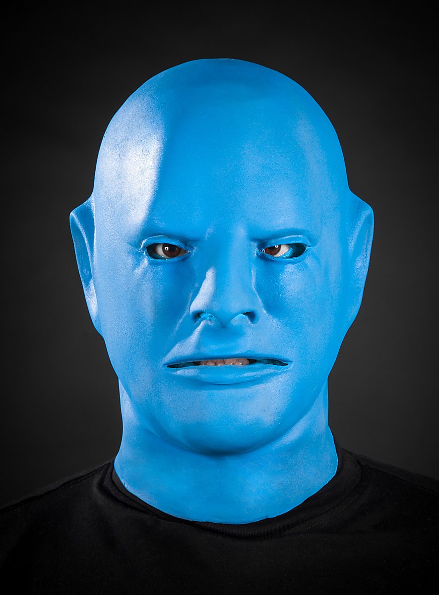 Синий синий над головой. Фантомас. Маска "Фантомас". Синяя голова. Латексная маска.