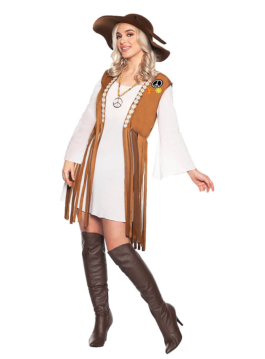 BIQIQI Costume Hippie des Années 70 pour Femme avec Accessoires, Te