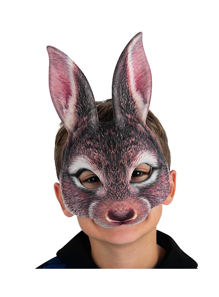 Brown bunny mask for children - maskworld.com