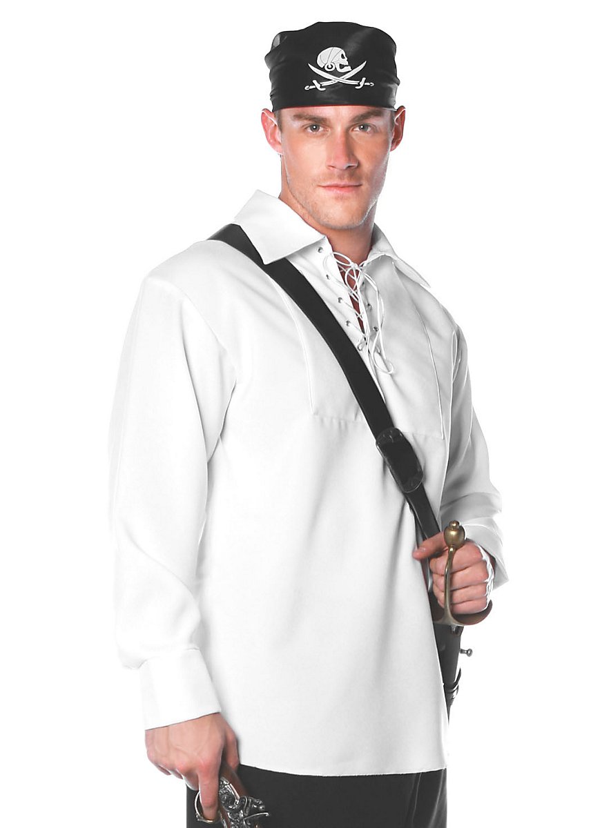 Jhaoyu Camicia Pirata Bambini Con Lacci - Costume Cosplay Medieval Scollo A V, Cotone, Per Halloween - 2