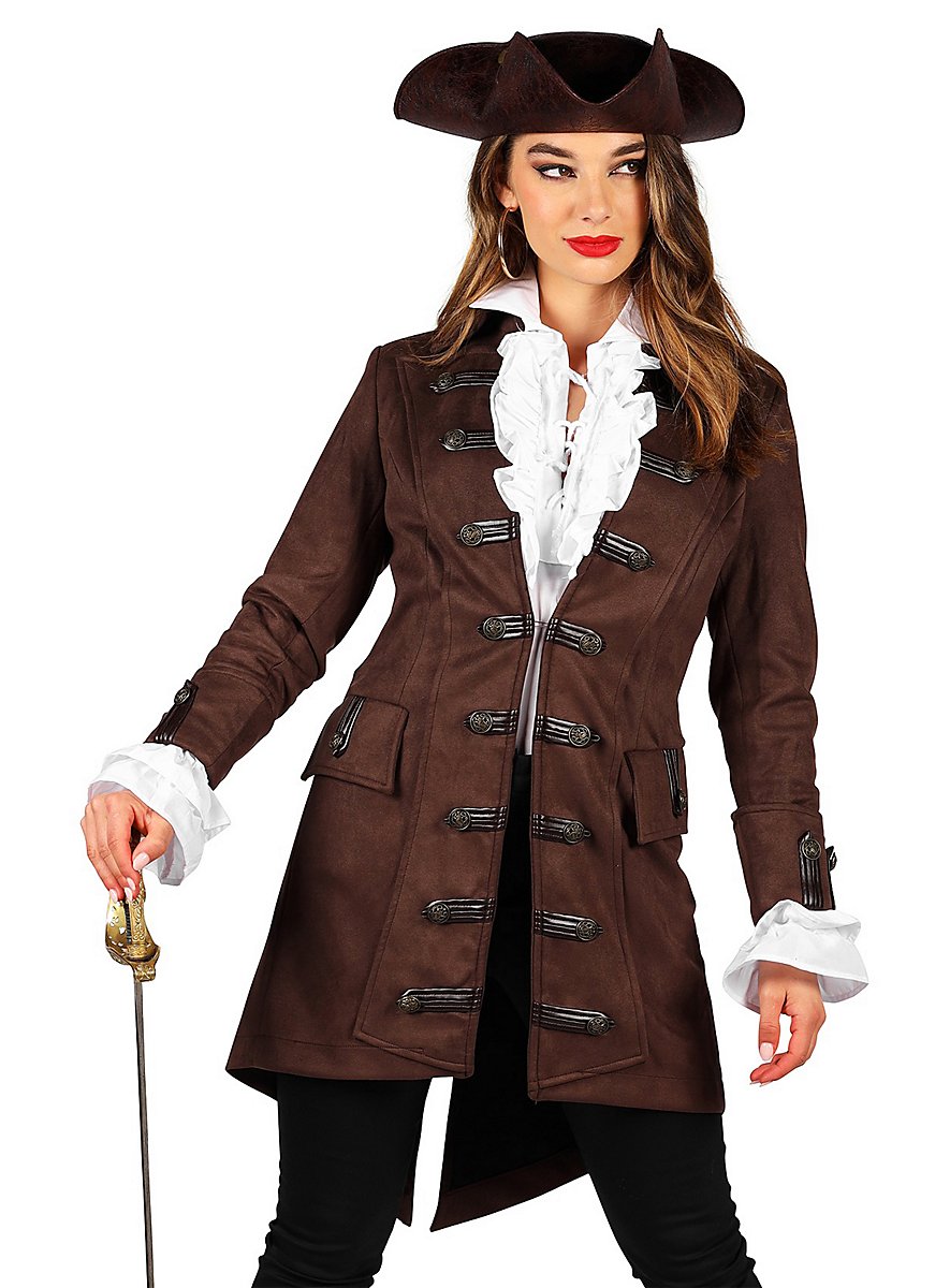 Cappotto Da Pirata E Gonna Da Passeggio – Costume Nobile Edward In Cotone Nero Di Leonardo Carbone