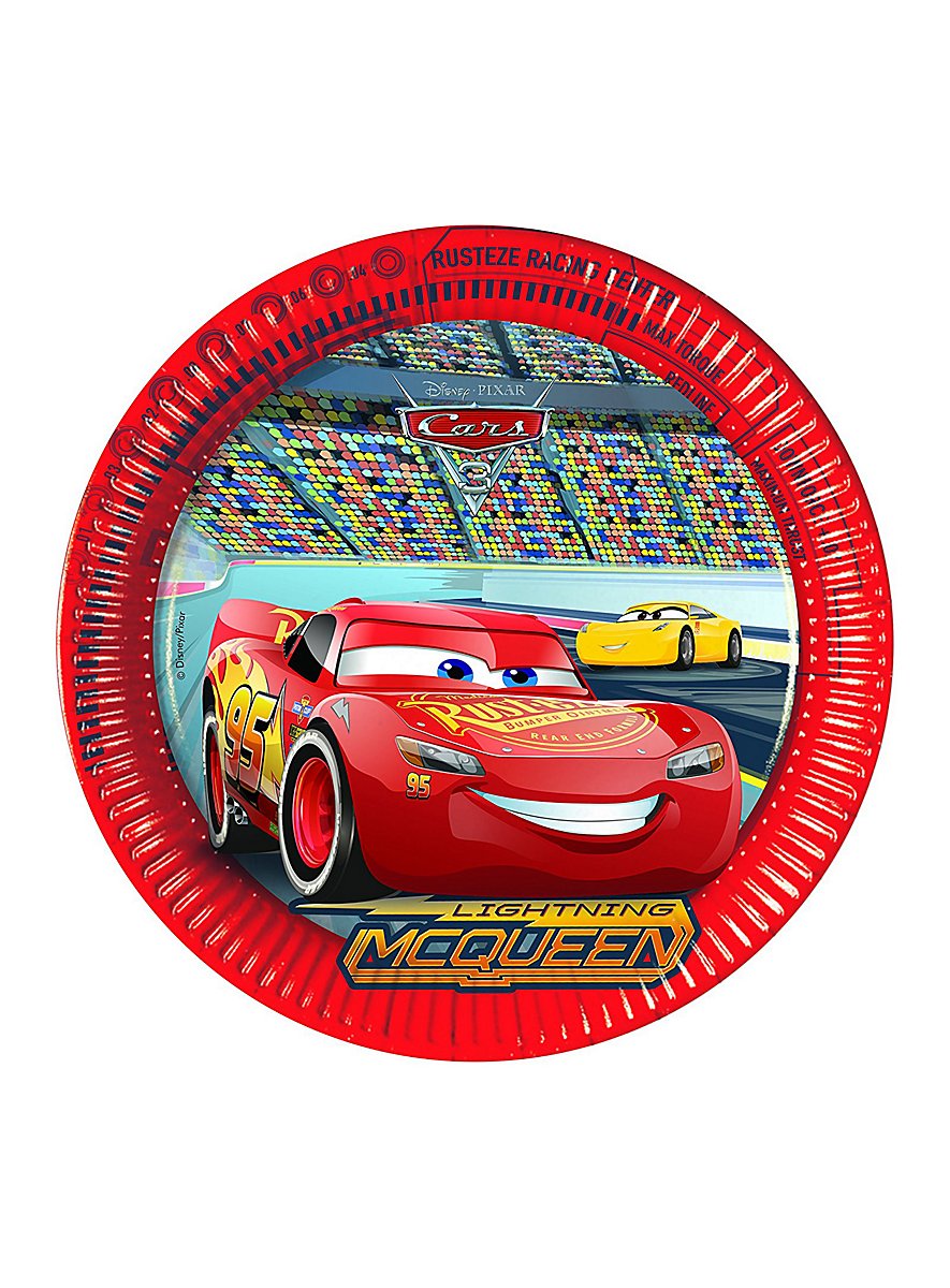 Cars paper plates 8 pieces - maskworld.com