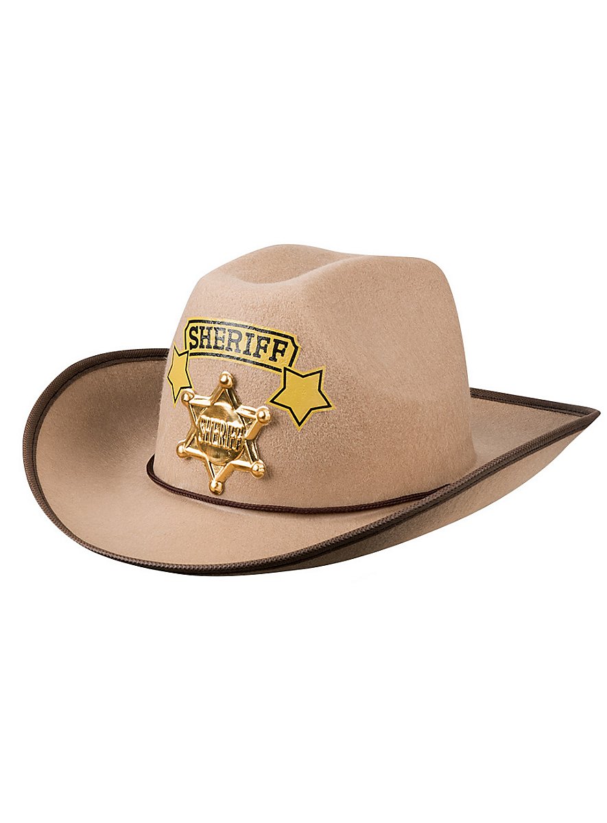 Rubies Chapeau De Shérif Noir - Chapeau Cowboy Avec Plaque Pour Enfants Garçons Et Filles